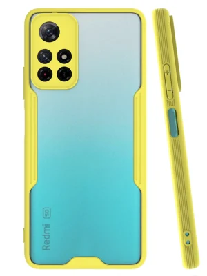 Newface Xiaomi Redmi Note 11T Kılıf Platin Silikon - Sarı