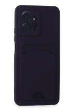 Newface Xiaomi Redmi Note 12 4G Kılıf Kelvin Kartvizitli Silikon - Derin Mor
