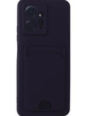 Newface Xiaomi Redmi Note 12 4G Kılıf Kelvin Kartvizitli Silikon - Derin Mor