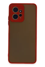 Newface Xiaomi Redmi Note 12 4G Kılıf Montreal Silikon Kapak - Kırmızı