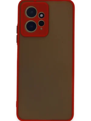 Newface Xiaomi Redmi Note 12 4G Kılıf Montreal Silikon Kapak - Kırmızı