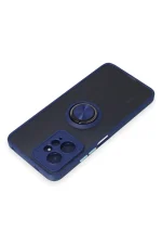 Newface Xiaomi Redmi Note 12 4G Kılıf Montreal Yüzüklü Silikon Kapak - Lacivert - Görsel 4