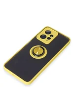 Newface Xiaomi Redmi Note 12 4G Kılıf Montreal Yüzüklü Silikon Kapak - Sarı - Görsel 5