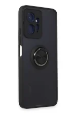 Newface Xiaomi Redmi Note 12 4G Kılıf Montreal Yüzüklü Silikon Kapak - Siyah - Görsel 2