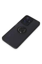 Newface Xiaomi Redmi Note 12 4G Kılıf Montreal Yüzüklü Silikon Kapak - Siyah - Görsel 5