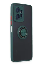 Newface Xiaomi Redmi Note 12 4G Kılıf Montreal Yüzüklü Silikon Kapak - Yeşil - Görsel 2