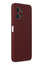 Newface Xiaomi Redmi Note 12 4G Kılıf Nano içi Kadife Silikon - Bordo - Görsel 2