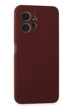 Newface Xiaomi Redmi Note 12 4G Kılıf Nano içi Kadife Silikon - Bordo