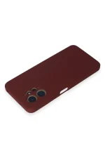 Newface Xiaomi Redmi Note 12 4G Kılıf Nano içi Kadife Silikon - Bordo - Görsel 3