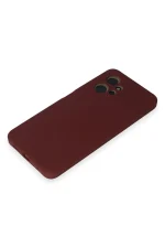 Newface Xiaomi Redmi Note 12 4G Kılıf Nano içi Kadife Silikon - Bordo - Görsel 4