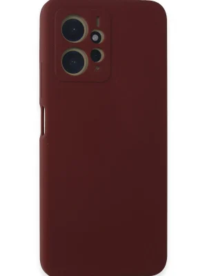 Newface Xiaomi Redmi Note 12 4G Kılıf Nano içi Kadife Silikon - Bordo