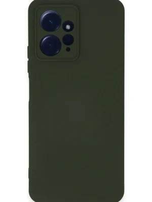 Newface Xiaomi Redmi Note 12 4G Kılıf Nano içi Kadife Silikon - Koyu Yeşil