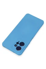 Newface Xiaomi Redmi Note 12 4G Kılıf Nano içi Kadife Silikon - Mavi - Görsel 3