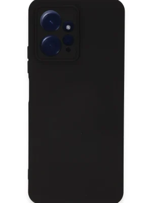 Newface Xiaomi Redmi Note 12 4G Kılıf Nano içi Kadife Silikon - Siyah