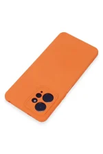 Newface Xiaomi Redmi Note 12 4G Kılıf Nano içi Kadife Silikon - Turuncu - Görsel 3