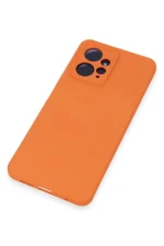 Newface Xiaomi Redmi Note 12 4G Kılıf Nano içi Kadife Silikon - Turuncu - Görsel 4