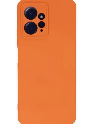 Newface Xiaomi Redmi Note 12 4G Kılıf Nano içi Kadife Silikon - Turuncu