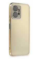 Newface Xiaomi Redmi Note 12 4G Kılıf Razer Lensli Silikon - Gold