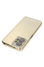 Newface Xiaomi Redmi Note 12 4G Kılıf Razer Lensli Silikon - Gold - Görsel 3