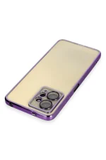 Newface Xiaomi Redmi Note 12 4G Kılıf Razer Lensli Silikon - Mor - Görsel 3