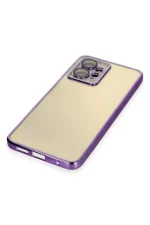 Newface Xiaomi Redmi Note 12 4G Kılıf Razer Lensli Silikon - Mor - Görsel 4