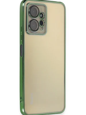Newface Xiaomi Redmi Note 12 4G Kılıf Razer Lensli Silikon - Yeşil