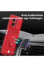 Newface Xiaomi Redmi Note 12 4G Kılıf Zuma Kartvizitli Yüzüklü Silikon - Pembe - Görsel 3