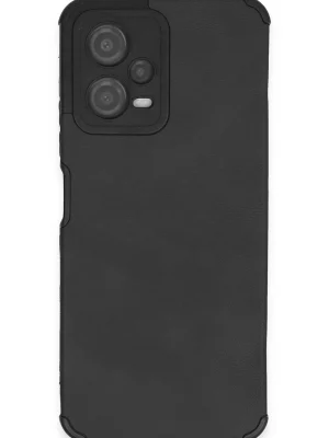 Newface Xiaomi Redmi Note 12 5G Kılıf Loop Deri Silikon - Siyah