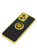 Newface Xiaomi Redmi Note 12 5G Kılıf Montreal Yüzüklü Silikon Kapak - Sarı - Görsel 5