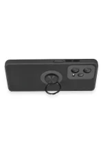 Newface Xiaomi Redmi Note 12 5G Kılıf Montreal Yüzüklü Silikon Kapak - Siyah - Görsel 3