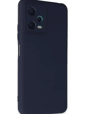Newface Xiaomi Redmi Note 12 5G Kılıf Nano içi Kadife Silikon - Lacivert