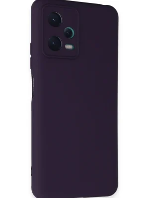 Newface Xiaomi Redmi Note 12 5G Kılıf Nano içi Kadife Silikon - Mor
