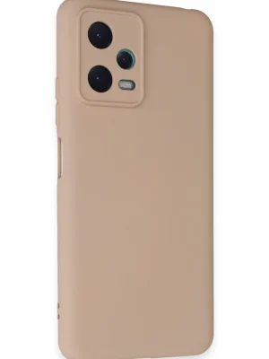 Newface Xiaomi Redmi Note 12 5G Kılıf Nano içi Kadife Silikon - Pudra