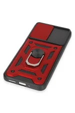 Newface Xiaomi Redmi Note 12 5G Kılıf Pars Lens Yüzüklü Silikon - Kırmızı - Görsel 5