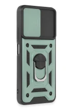 Newface Xiaomi Redmi Note 12 5G Kılıf Pars Lens Yüzüklü Silikon - Yeşil - Görsel 2