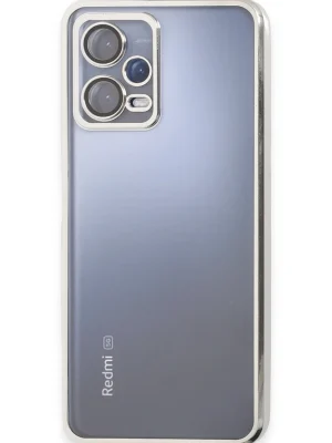 Newface Xiaomi Redmi Note 12 5G Kılıf Razer Lensli Silikon - Gümüş