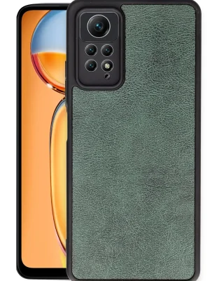 Newface Xiaomi Redmi Note 12 Pro 4G Kılıf Aras Deri Kapak - Koyu Yeşil