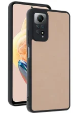 Newface Xiaomi Redmi Note 12 Pro 4G Kılıf Aras Deri Kapak - Pudra
