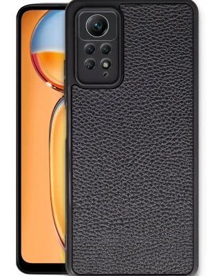 Newface Xiaomi Redmi Note 12 Pro 4G Kılıf Aras Deri Kapak - Siyah