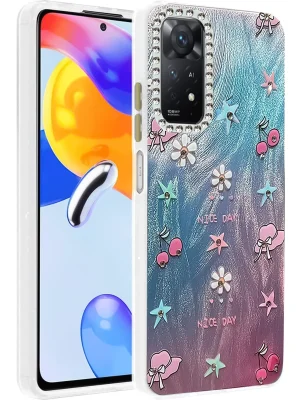 Newface Xiaomi Redmi Note 12 Pro 4G Kılıf Blade Aynalı Desenli Kapak - Desen 4