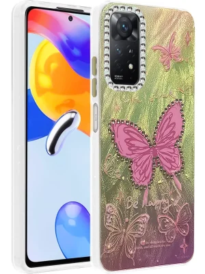 Newface Xiaomi Redmi Note 12 Pro 4G Kılıf Blade Aynalı Desenli Kapak - Desen 5