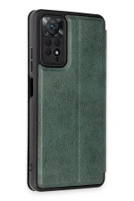 Newface Xiaomi Redmi Note 12 Pro 4G Kılıf Flip Cover - Koyu Yeşil - Görsel 2