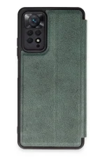 Newface Xiaomi Redmi Note 12 Pro 4G Kılıf Flip Cover - Koyu Yeşil