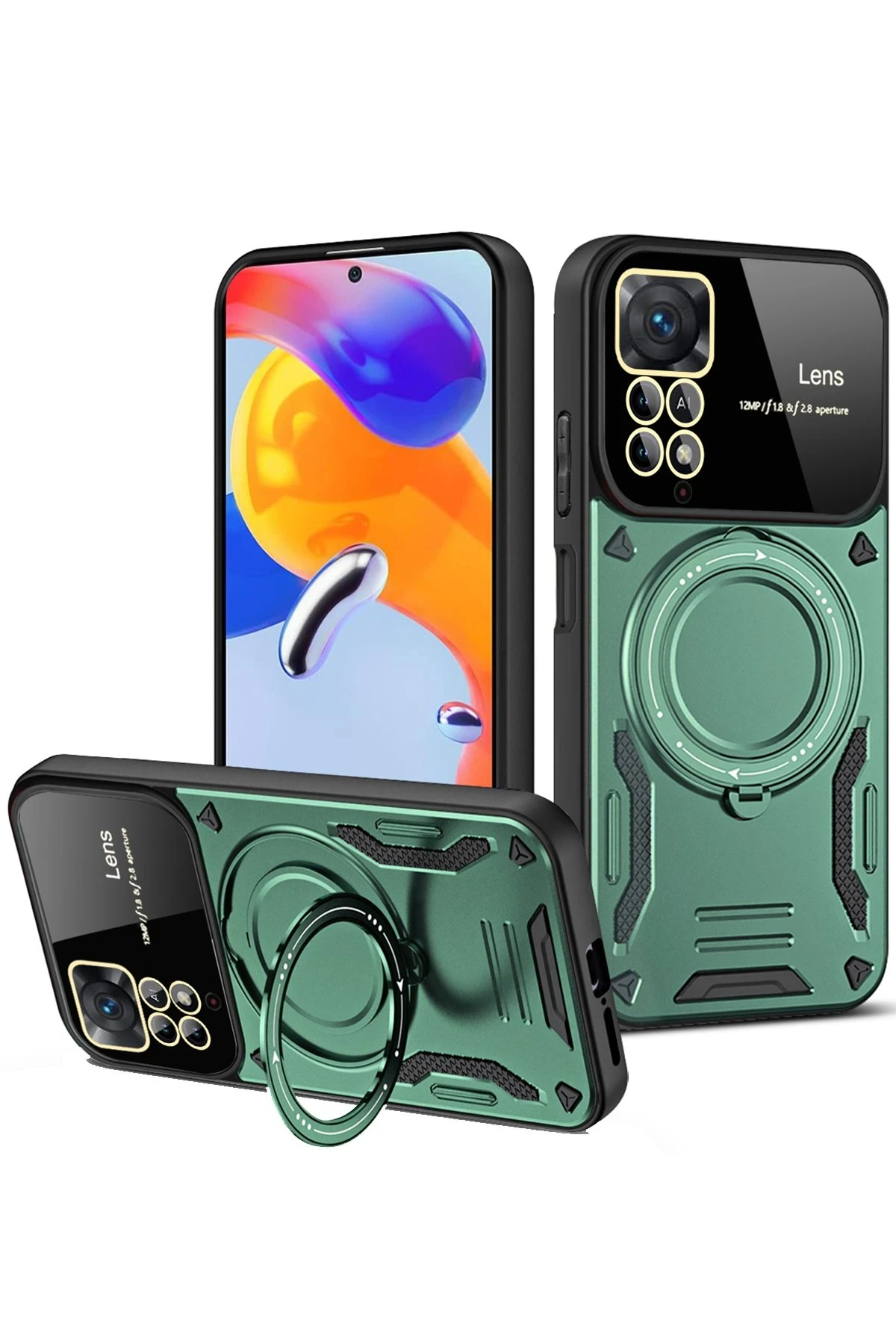 newface-xiaomi-redmi-note-12-pro-4g-kilif-joy-lens-standli-kapak-koyu-yesil-default.webp Newface Xiaomi Redmi Note 12 Pro 4G Kılıf Joy Lens Standlı Kapak - Koyu Yeşil - Görsel 1