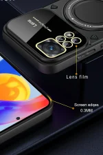 Newface Xiaomi Redmi Note 12 Pro 4G Kılıf Joy Lens Standlı Kapak - Siyah - Görsel 5