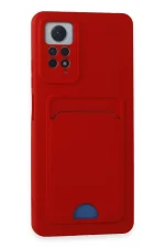 Newface Xiaomi Redmi Note 12 Pro 4G Kılıf Kelvin Kartvizitli Silikon - Kırmızı