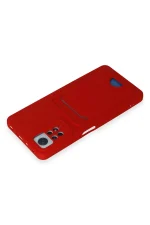 Newface Xiaomi Redmi Note 12 Pro 4G Kılıf Kelvin Kartvizitli Silikon - Kırmızı - Görsel 3