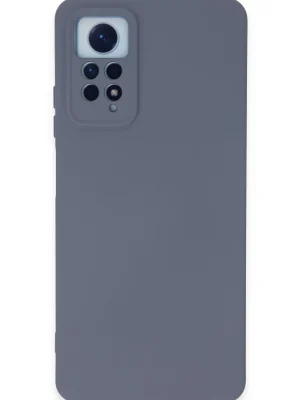 Newface Xiaomi Redmi Note 12 Pro 4G Kılıf Nano içi Kadife Silikon - Gri