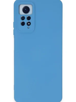 Newface Xiaomi Redmi Note 12 Pro 4G Kılıf Nano içi Kadife Silikon - Mavi