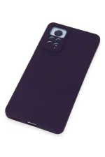 Newface Xiaomi Redmi Note 12 Pro 4G Kılıf Nano içi Kadife Silikon - Mor - Görsel 4